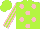 Silk - Lime green, pink dots, pink stripes on sleeves