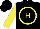 Silk - Black, yellow circled 'h', yellow sleeves