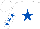 Silk - White, royal blue star, white, royal blue stars sleeves, white cap