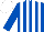 Silk - Royal blue & white stripes, white cap