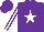Silk - Purple, white star, white stripes on purple sleeves, purple cap