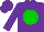 Silk - Purple, green ball