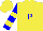 Silk - Yellow, blue 'p,' yellow bars on blue slvs