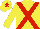 Silk - Yellow body, red cross sashes, yellow arms, yellow cap, red star