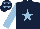 Silk - Dark blue, light blue star & sleeves, light blue stars on cap