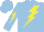 Silk - Light blue, yellow lightning bolt, yellow lightning bolt on sleeves
