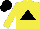 Silk - Yellow, black triangle, black cap