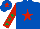 Silk - Royal blue, red star on body and cap, red sleeves, emerald green stars