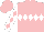 Silk - Pink, white diamond hoop, pink diamond stripe on white sleeves