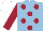 Silk - Light blue, maroon spots and sleeves, white cap
