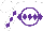 Silk - White, purple diamond hoop on front, purple circle 'g' on back, purple diamond stripe on sleeves