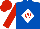 Silk - Royal blue, red 'w' on white diamond, red sleeves, red cap
