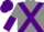 Silk - Grey, Purple cross belts, halved sleeves, Purple cap