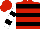 Silk - Red, white and black hoops, white and black bars on sleeves