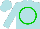 Silk - Powder blue, green circle and emblem, powder blue cap