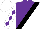 Silk - Purple and white diagonal halves, black zig zag sash, purple diamond stripe on slvs, white cap