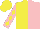 Silk - Yellow and pink halves, yellow diamonds on pink sleeves
