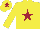 Silk - Yellow body, garnet star, yellow arms, yellow cap, garnet star