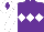 Silk - Purple, white triple diamond and sleeves, white cap, purple diamond