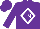 Silk - Purple, white ''j/ m'' in white diamond frame