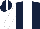 Silk - Dark blue, white stripe, sleeves and cap