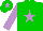 Silk - Green-light body, mauve star, mauve arms, green-light cap, mauve star