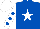 Silk - Royal blue, white star, white sleeves, royal blue spots, white cap