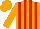 Silk - Orange, red stripes