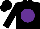 Silk - Black, purple spot