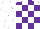 Silk - White & purple check, white sleeves & cap