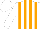Silk - White,  orange stripes