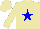 Silk - Beige body, big-blue star, beige arms, beige cap
