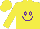 Silk - Yellow, purple smiley face, yellow cap