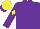 Silk - Bright purple and bright yellow qtd diagona,checked diamond slvs,b yellow cap,b purple peak