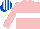 Silk - PINK, white hoop, pink sleeves, royal blue & white striped cap