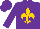 Silk - Purple, gold fleur de lys