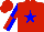 Silk - Red, blue star, red and blue quartered sleeves