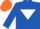Silk - Royal Blue, White inverted triangle, Orange cap