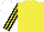 Silk - Yellow, yellow, black striped sleeves, white cap