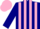 Silk - Navy Blue and Pink stripes, Navy Blue sleeves, Pink cap