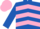 Silk - Royal blue, pink chevrons, pink cap