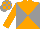 Silk - Orange body, grey diabolo, orange arms,  grey and orange checked cap