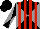 Silk - Black & gray diagonal quarters, red 'p/j', red crossed stripes, black & gray diagonal quartered slvs, black cap