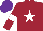 Silk - Maroon, white star & armlet, purple cap