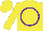 Silk - Yellow, purple circle