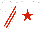 Silk - White, red star, white stripes on red sleeves