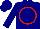 Silk - Navy blue, red circle
