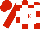Silk - Red, white blocks, red 't/k' in white block, red cap