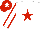 Silk - White body, red star, white arms, red seams, red cap, white star