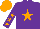 Silk - Purple, Orange star, Purple sleeves, Orange stars, Orange cap